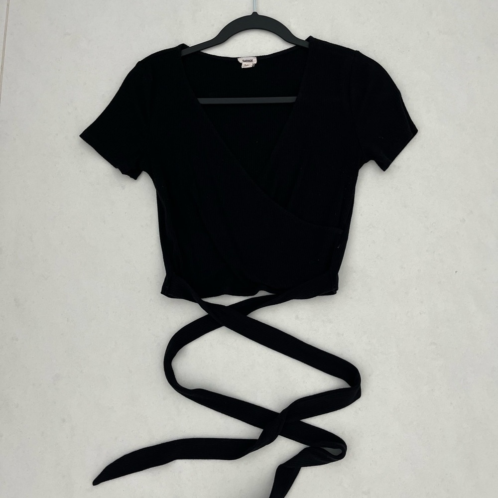 Black Wrap Top